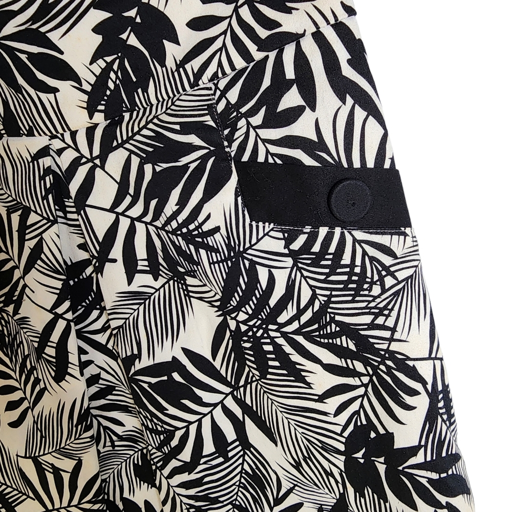 Review short Skirt Black White Floral Pencil size 6 - Picture 4 of 8
